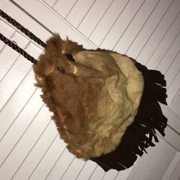 kangaroo fur vintage purse satchel - Picture 1 of 2